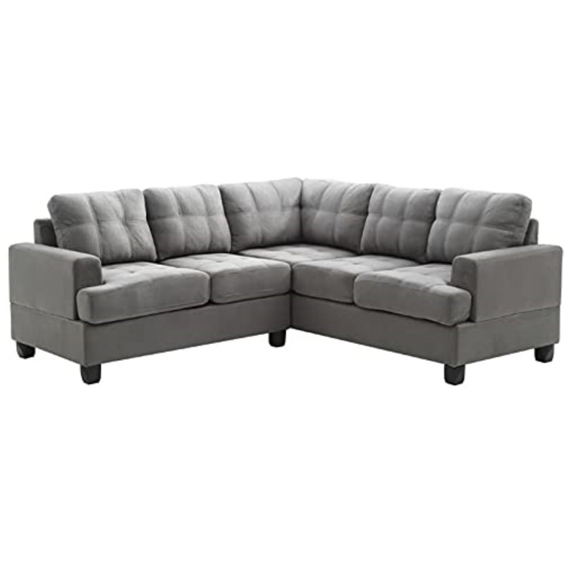 Penta Sandridge Sectional, Gray Velvet