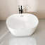 Baignoire autoportante en acrylique de 43 po avec siège de forme ovale blanche avec trop-plein 43 po