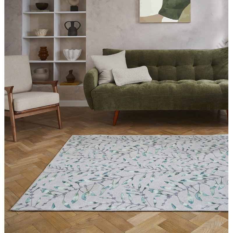 Harlequin Chaconia Putty Forest - 076 x 150, Green/Grey, Rectangle 76 x 150 cm