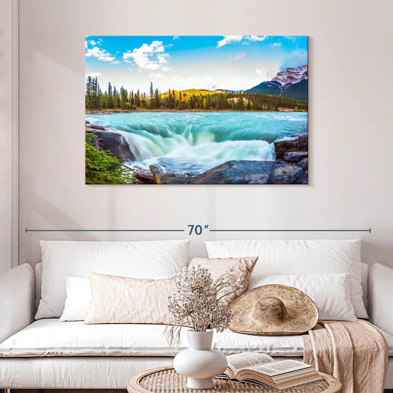 Cascade Alvord Athabasca dans le parc Jasper, H 30 po x l 45 po