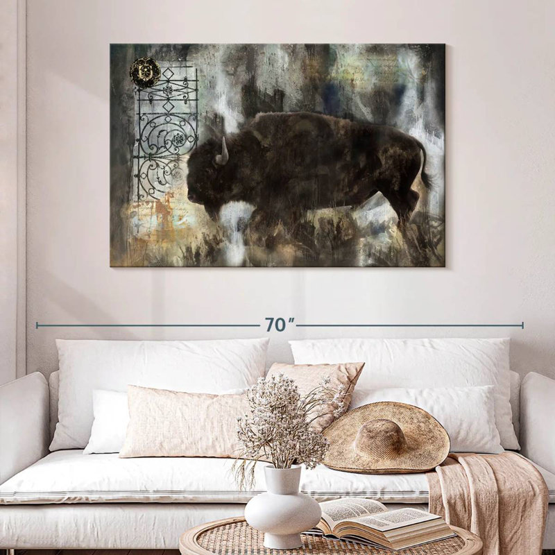 Brampt Wandering Buffalo, 32" H x 48" W