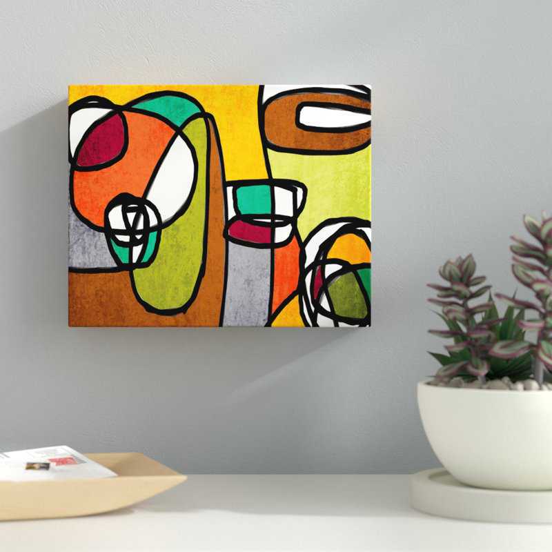 «Makris Vibrant Colorful Abstract 8», impression encadrée, H 36 po x l 48 po x P 2 po