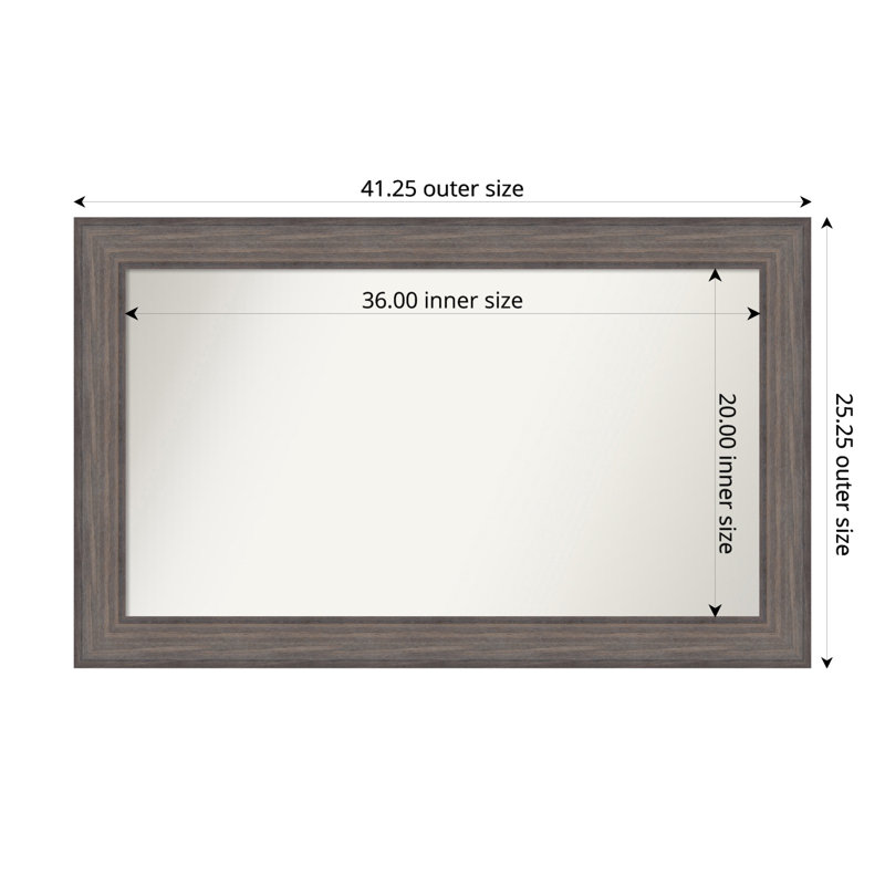 Miroir Hannaley, Rectangle, 25,25 po x 41,25 po
