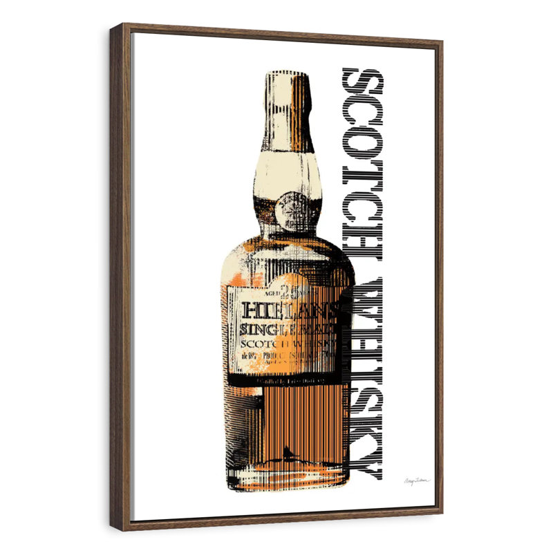 Scotch whisky, Cadre flottant noyer, 21 po x 31 po