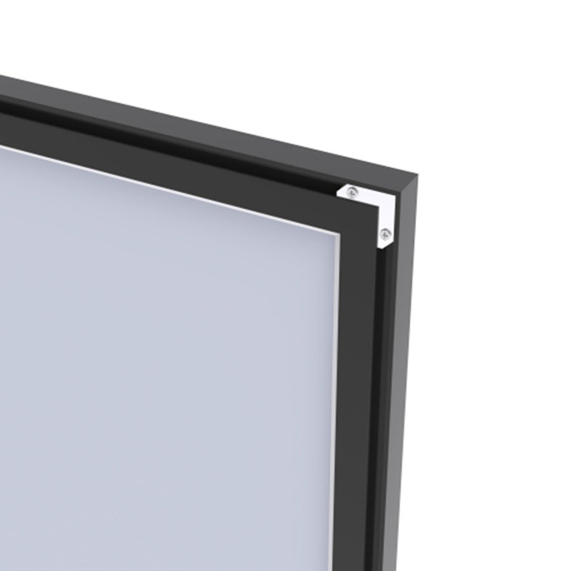 48"x32" Oversized Modern Rectangle Bathroom Mirror with Black Aluminum Frame for Vertical or Horizontal Wall Mounting