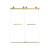 Frameless Double Sliding  Shower Door 44-48 "W X 74" H, 5/16 "(8Mm) Tempered Glass, Explosion Proof Film, Stainless Steel Handle, Square Tube Track, Shower Door-123698636