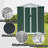 6Ftx4ft Apex Roof Green Outdoor Tool Storage House Garden Shed With Aluminum Alloy Frame And Sliding Door-123950845-123950846