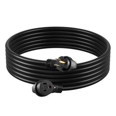 30-Amp Generator Extension Cord, 50 Foot, 250 Volts 7500 Watts Heavy Duty Power Cable, NEMA 6-50P to 6-50R SWT 8AWG Flexible Welder Extension Cord, with Storage Bag, for Generators, ETL Listed