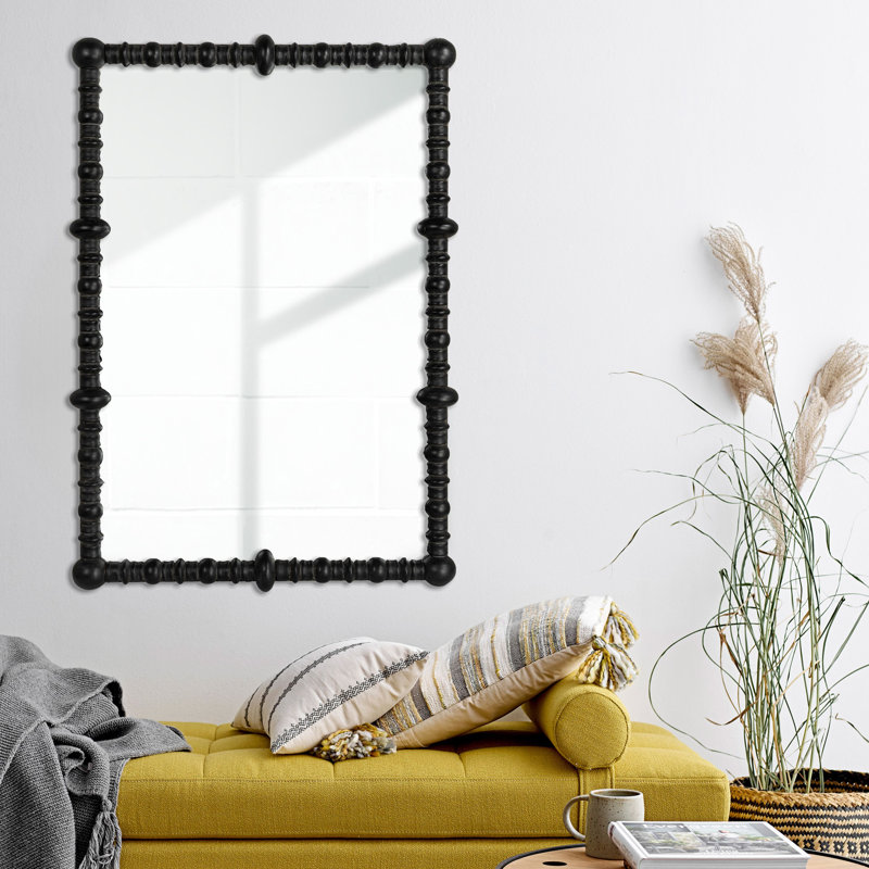 Miroir mural Scarlett, Noir, 49 po x 26,5 po