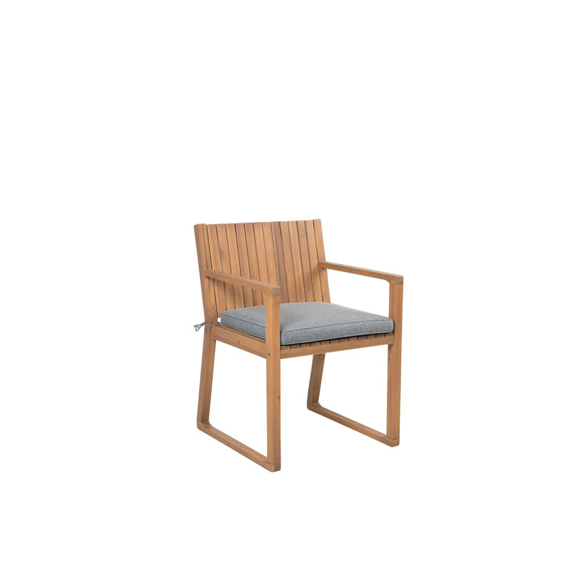 Iwar Patio Dining Side Chair with Cushion, Grey