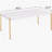 White and gold rectangular coffee table