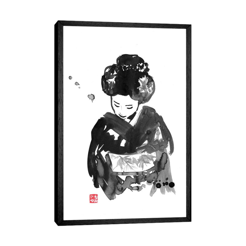 Take A Bow by Péchane - Print on Canvas, 152.5 cm H x 101.5 cm W, Black Framed