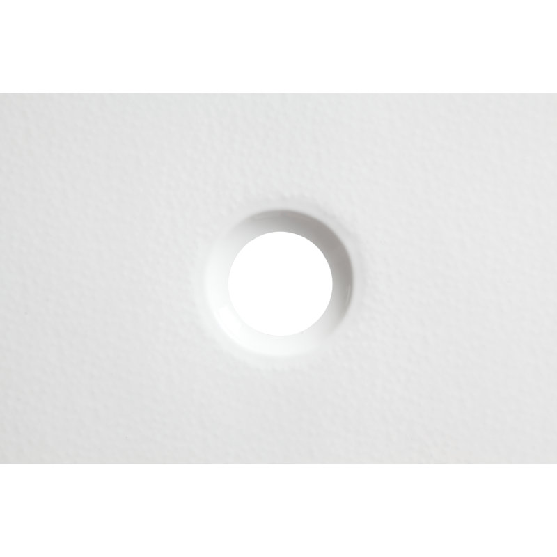 White Acrylic and Fiberglass Rectangular Shower Base with Left Drain
