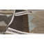 Scandinavian Wool Geometric Area Rug in Beige, Brown, Blue