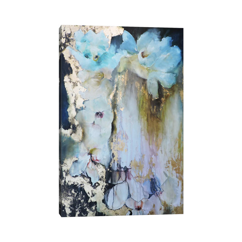 Rosas En Las Rocas par Leticia Herrera - Giclée sur toile tendue avec châssis, H 26 po x l 18 po x 1,5 po