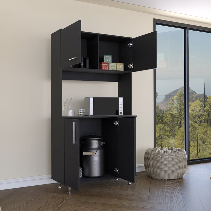 95 Pantry Kit, Four Legs, Black