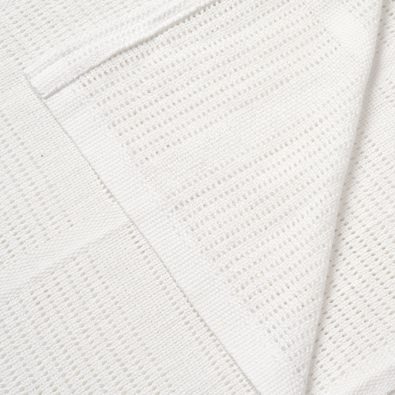 Cotton Baby Blanket, White