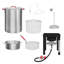 Créole en aluminium de qualité supérieure 30 pte Friteuse à dinde et 10 pintes Ensemble friteuse à poisson et à vapeur