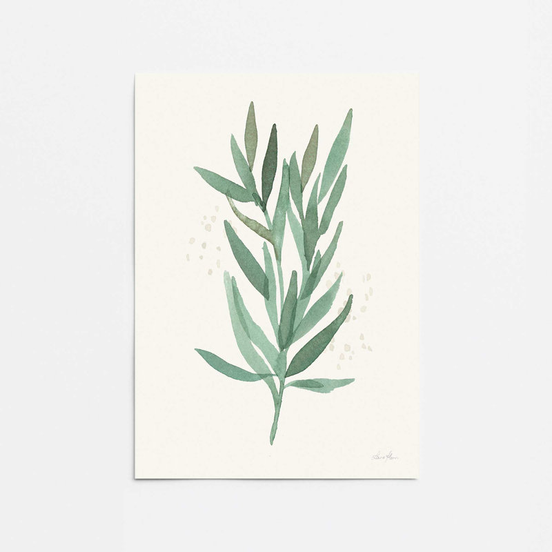 Imprimé «Green Leaf Impressions II», H 20 po x l 16 po, Impression sans cadre