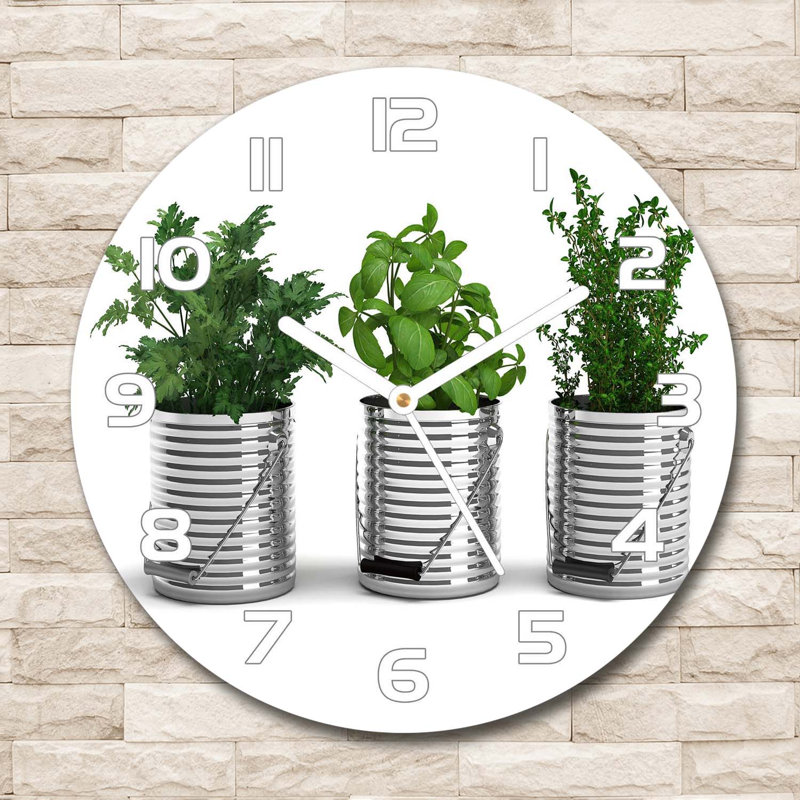 Jarden Glass Wall Clock, White