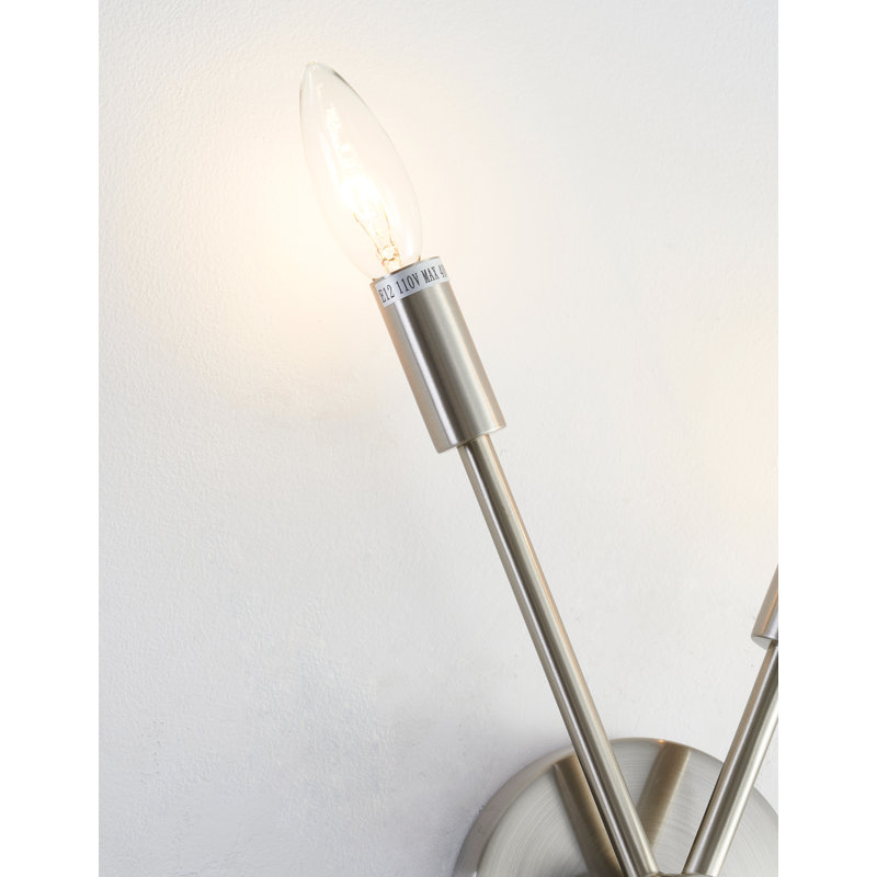 Applique murale 2 lumières Kinkead Transitional , Nickel brillant