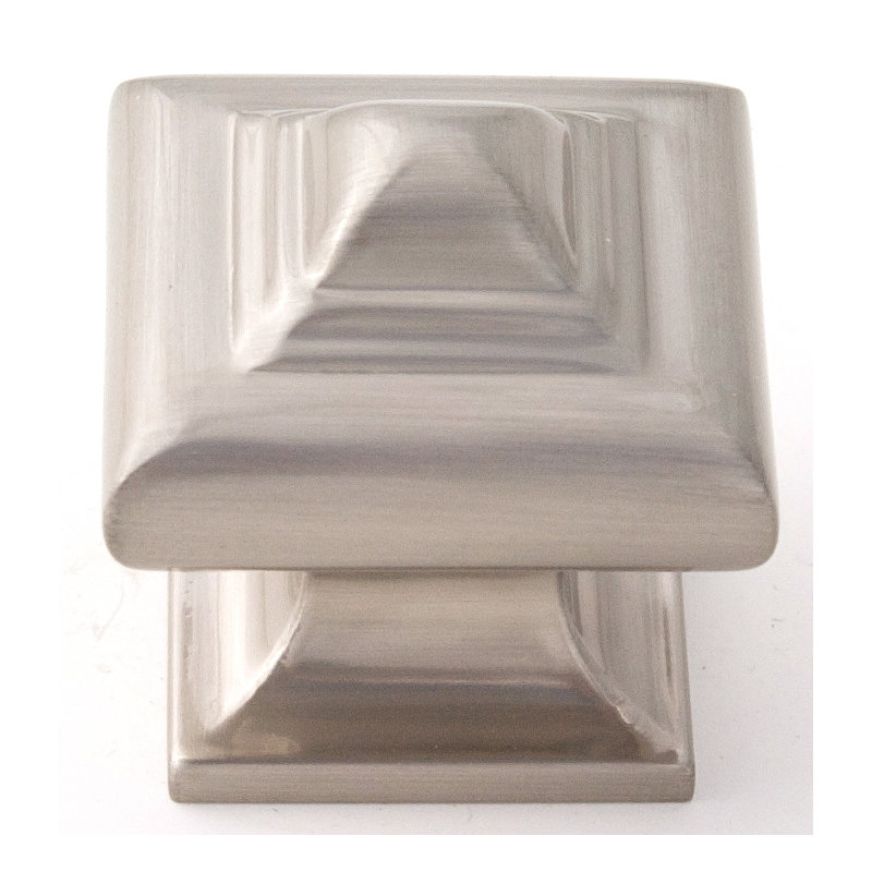 Square Knob, Satin Nickel