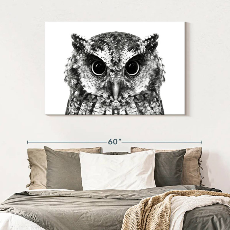 Hibou envoûtant, H 32 po x l 48 po