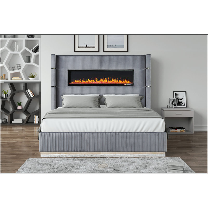 Grand lit en tissu d'ameublement, Grand lit