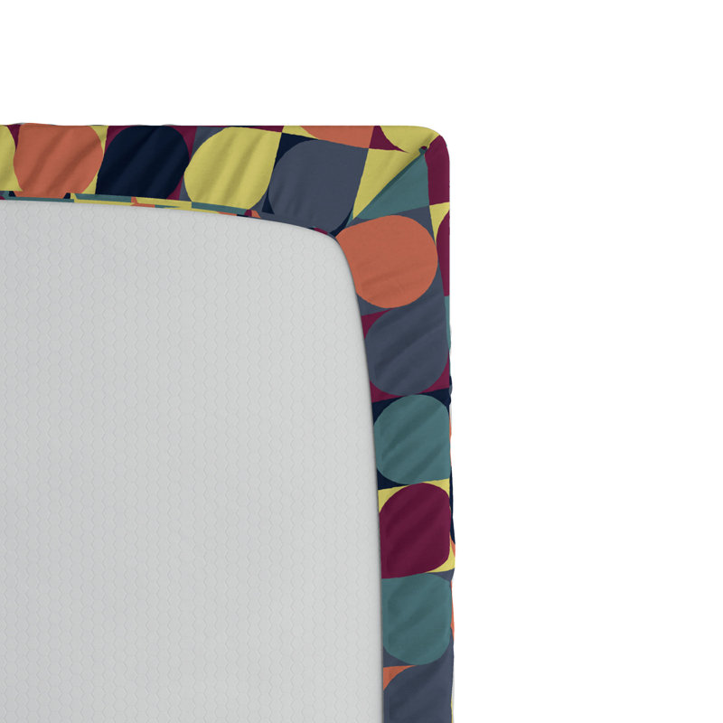 Microfiber Geometric Fitted Sheet, Twin XL Fitted Sheet