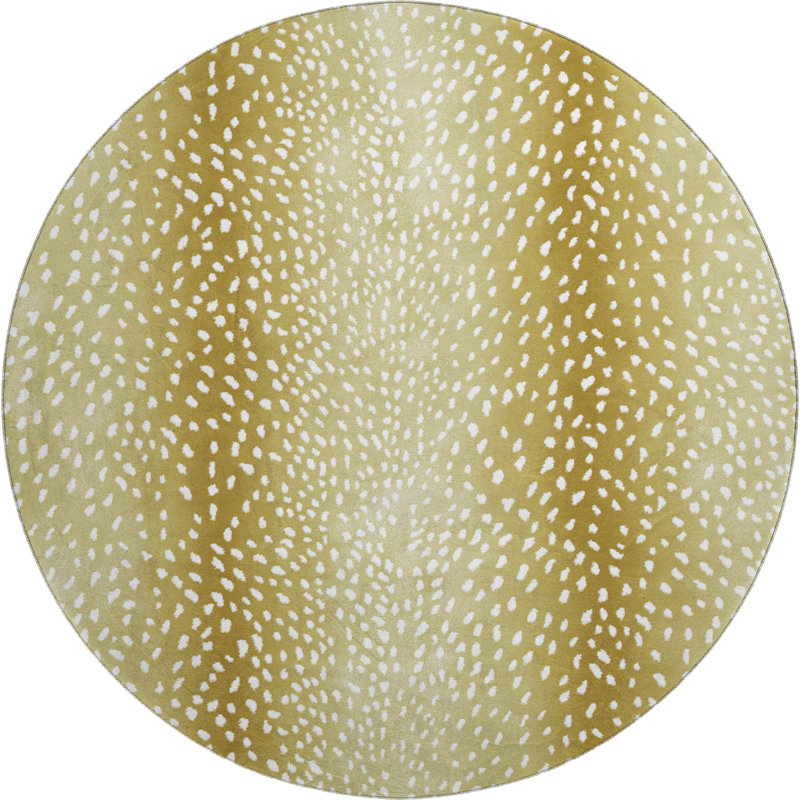 Premium Machine Washable Merilou AMF44 Gilded Rug, Round 8'