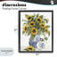 Cadre flottant Imperial Autumn Sunflowers, design par Cindy Jacobs-619152648-619152652