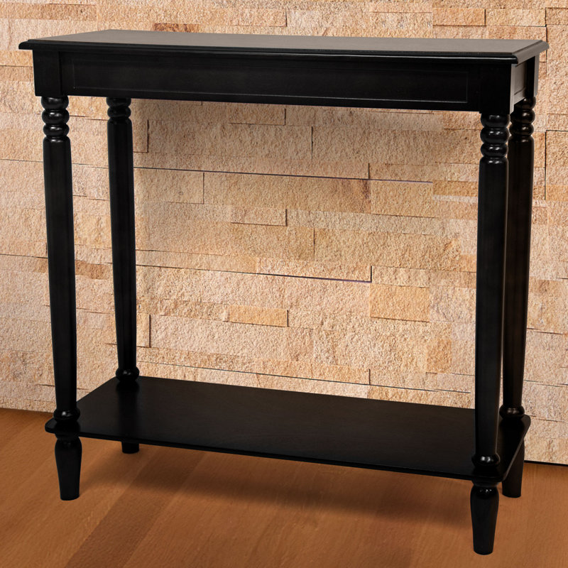 Adelphi 31.5'' Solid Wood Console Table, Black