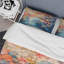 Ensemble de housse de couette à motif floral bleu, Japon-101242027