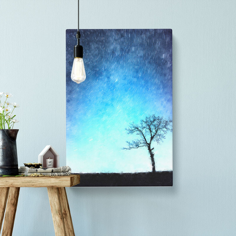 Tree At Dusk In Slovakia - Wrapped Canvas, 50cm H x 35cm W x 3cm D