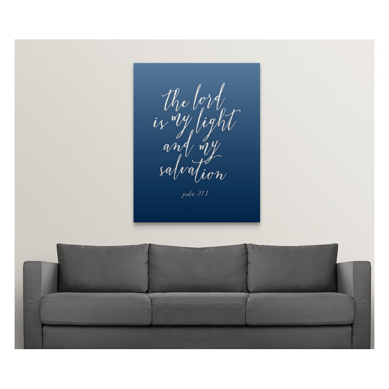 « psalm 27:1-scripture art », art textuel, H 30 po x l 24 po x P 1,5 po, Toile