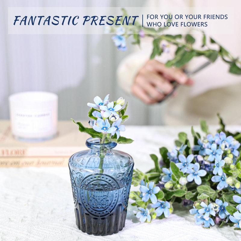Ensemble de 12 vases Bud, Bleu