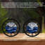 10" Round Iron Wall Clock with Silent Quartz Movement, Arabic Numerals, UV-Printed Design-1102580976