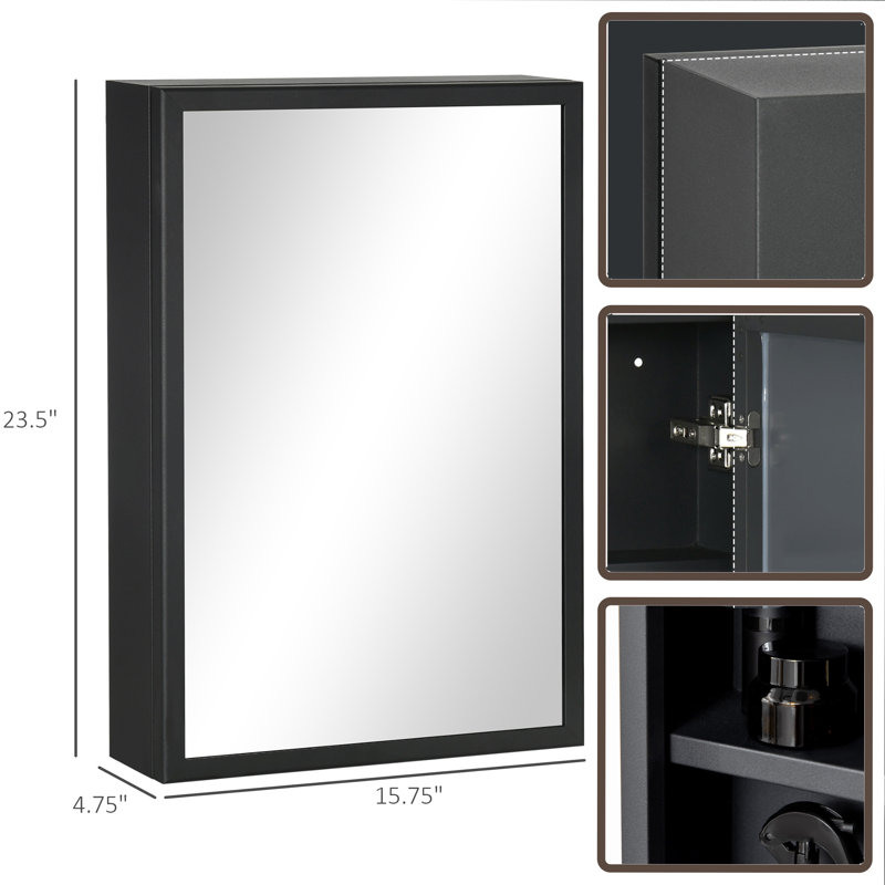 Armoire à pharmacie avec miroir H 15,5 po x H 23,5 po Harmani
