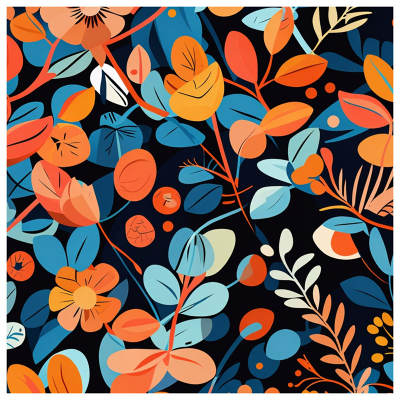 Jeté Floral, 50in W x 60in H