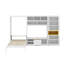 Lit escamotable simple en bois avec meuble télé, 2 tiroirs, tablettes et armoires-1190291088