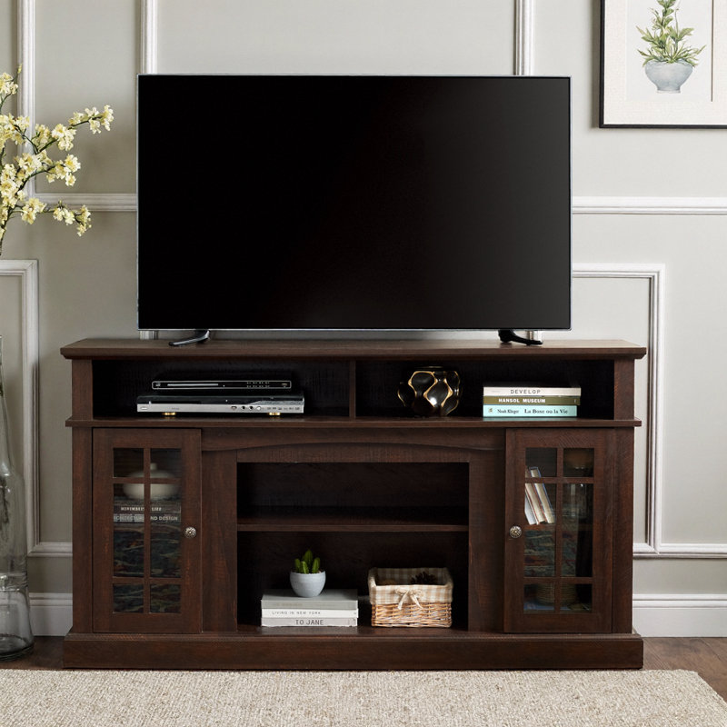 Meuble télé Classic Classic, console de divertissement moderne, console de télévision, Espresso, No