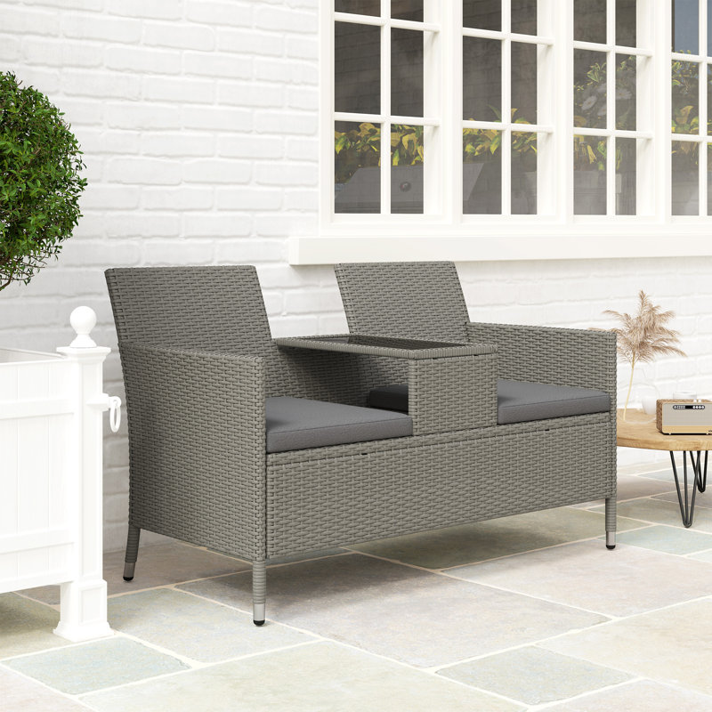 133cm Wide Patio Sofa with Cushions