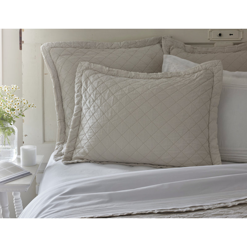 Salt River Grey Cotton Sham, Standard, Beige