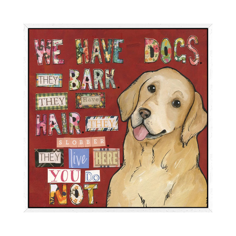 We Have Dogs by Jamie Morath - Gallery-Wrapped Canvas Giclée on Canvas, 45.72 cm H x 45.72 cm W, White Floater Framed