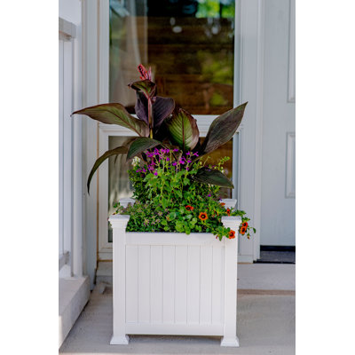 White Vinyl Planter Box