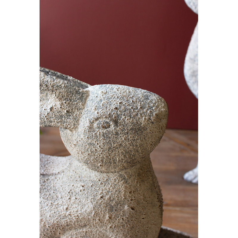  Ensemble de 2 figurines en métal Rustic Spring Lapins - ensemble de 2