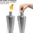 Sorbus 5 ft Set of 2 Stainless Oil Burning Cone Shape Steel Torch - Great for Backyard Decorating and Lawn Lighting
