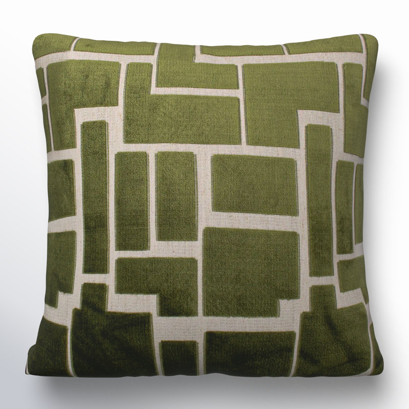 Housse de coussin Aura, Vert, Polyester/ Bourre en polyester