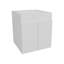 Meuble-lavabo de salle de bain H 20,8 po, 2 portes, blanc - Salle de bain-1085244170