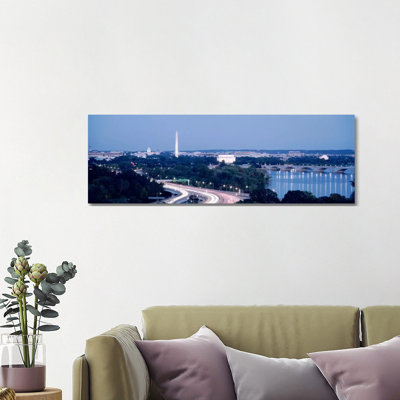 Evening Washington DC - Wrapped Canvas Panoramic Print